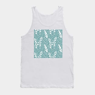 Lily of The Valley Pattern - Aqua Tank Top